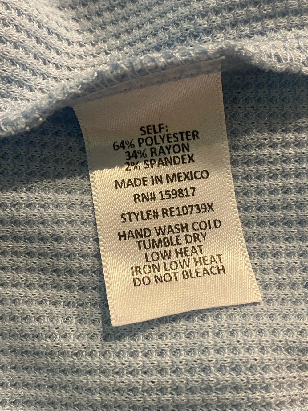 Arula Fine Wale Waffle Knit Baby Blue Flounce Top NWT 1X
